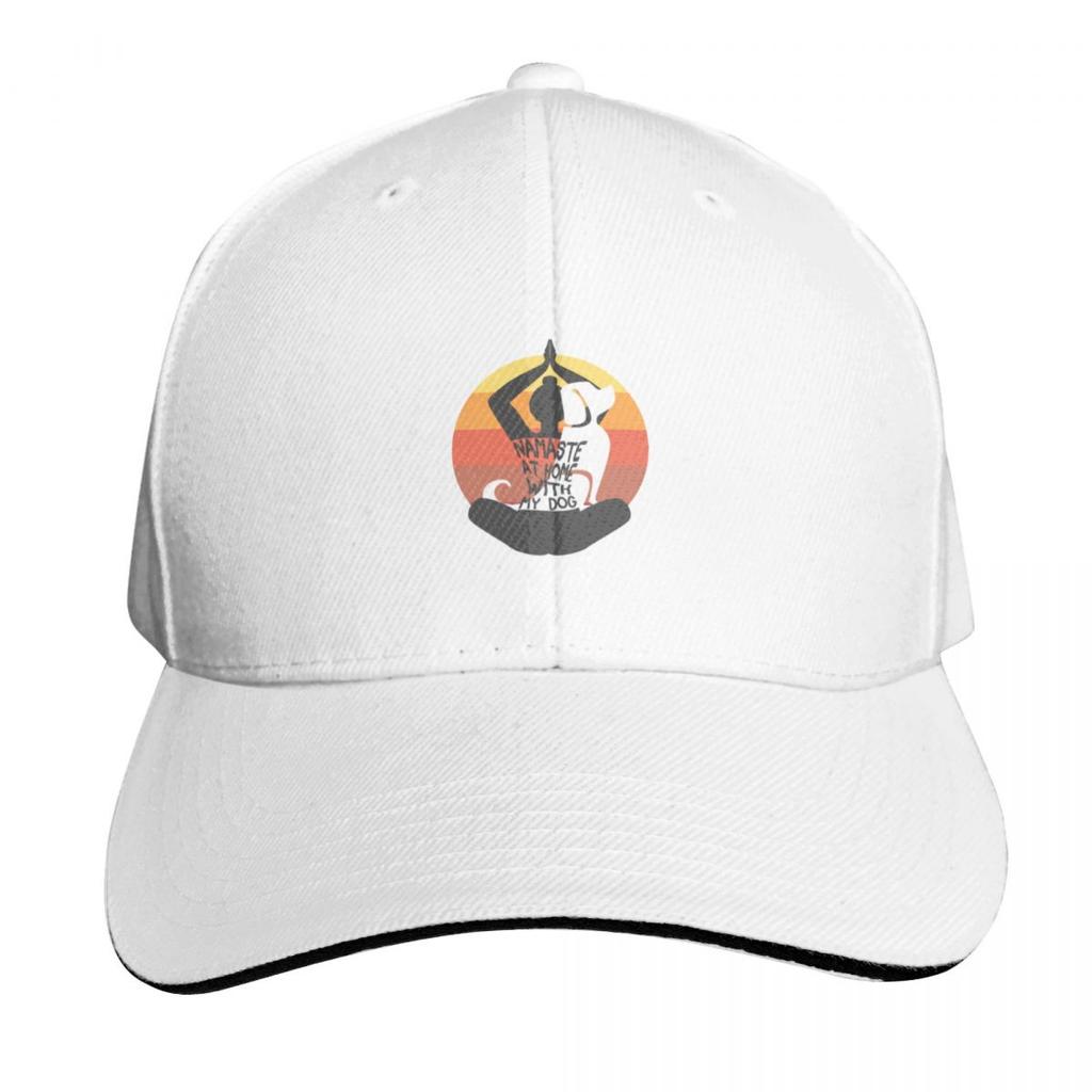 Namaste At Home With My Dog Baseball Cap Fishing cap Luxury Cap Beach Bag Hat Baseball Unisexs Hats Womens