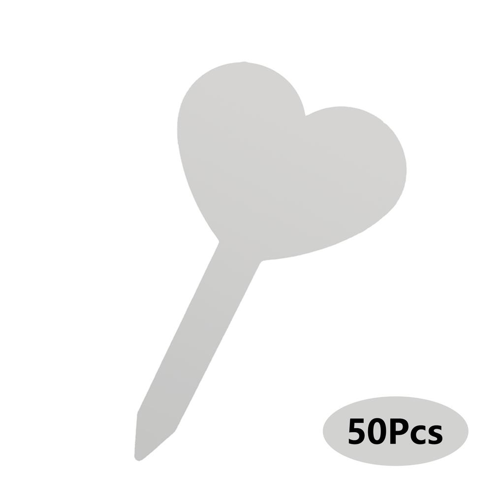 50pcs Heart Shaped Plant Labels Classification Marking Tool Plant Marker Identification Sign Flower Vegetable Color Labels