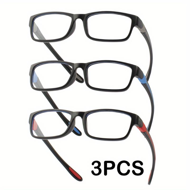 

3PCS Reading Glasses HD Presbyopic Eyewear Eye Protection Computer Eyeglasses Mens Blue Light Glasses +100