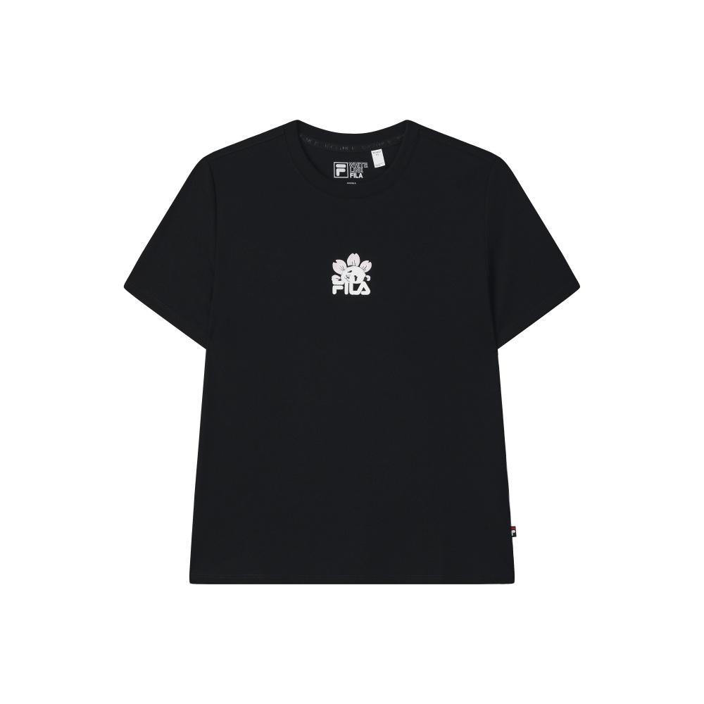 

New FILA Heritage T Shirts Women s Jet Black BK F11W538113F-BK 165/84A/M