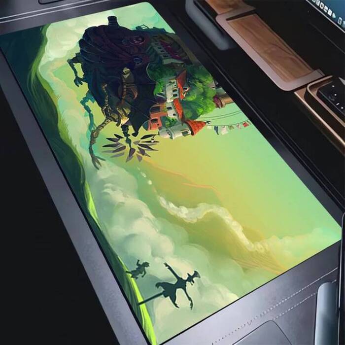 Mouse Pad Anime Scenery Extended Desk Mat Laptop Clouds HHowls Moving CCastle Keyboard Pad PC Gaming Accessories Cute Mousepad