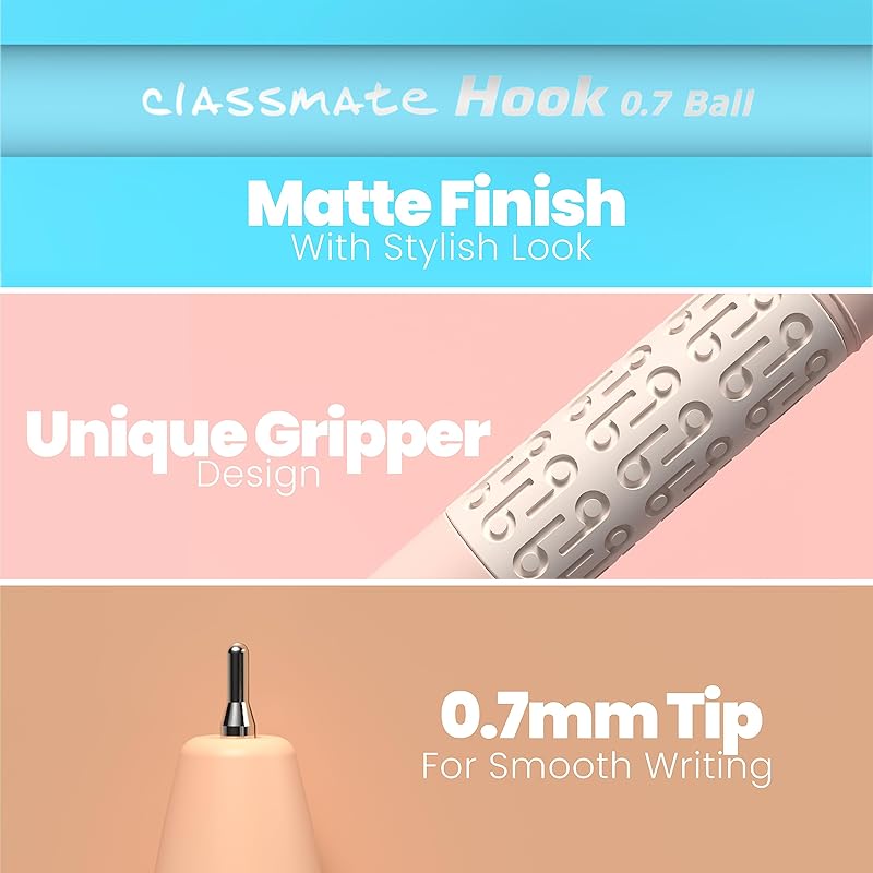 

Classmate Hook Ball Pen- Blue (Pack Of 50)|Multicolour Body Pens|Attractive Pastel Shades For Boys & Girls|Smooth Writin Pack of 50 синий