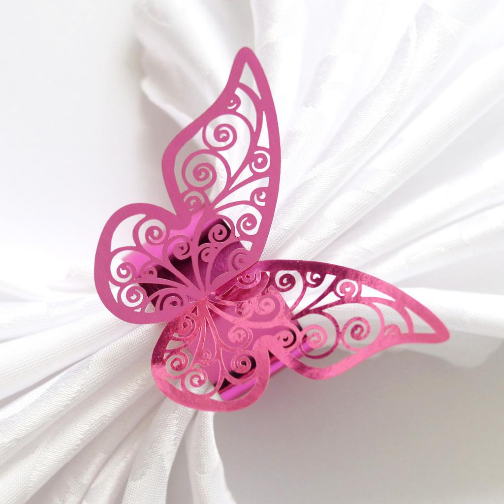 50Pcs Laser Colour Paper Napkin Rings For Wedding Birthday Christmas Dinner Home Table Decor Napkin Rings Holders Party Supplies