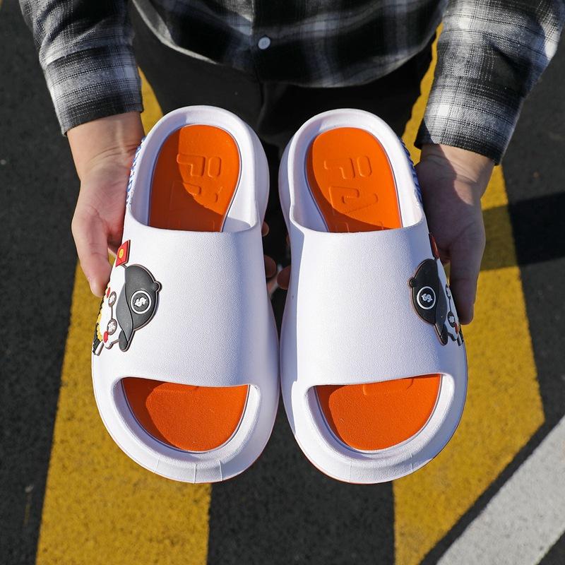 Men's slippers men's summer indoor home non-slip and deodorant couple bathing home cool slippers men's outer wear