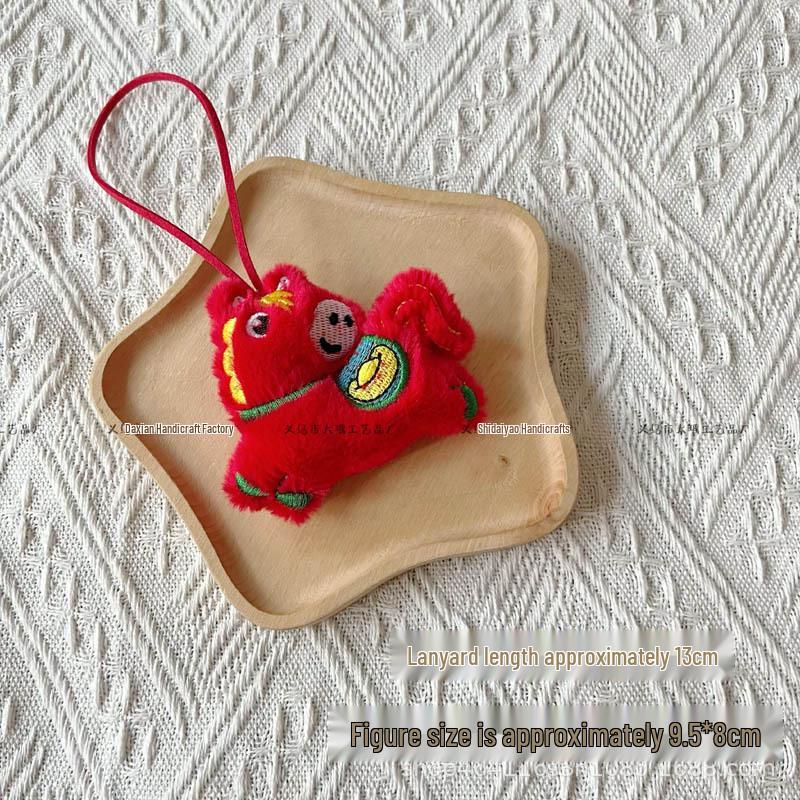 Chinese Style Festive Cartoon Pony Ornament - Year of the Horse Zodiac Pendant, New Year Decoration, Creative Gift