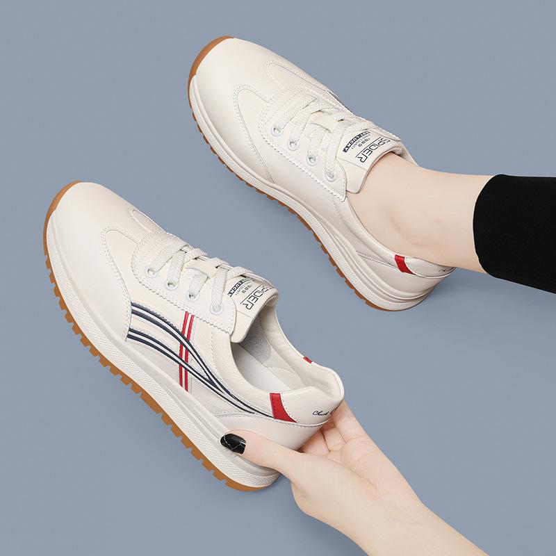 Sneakers Damen Weichsohlige Reiseschuhe Neujahr Frühling und Herbst Vielseitige Kleine Weiße Schuhe Leichte Freizeit-Laufschuhe