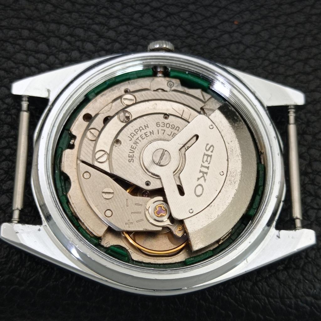 JAPAN VINTAGE REFURBISHED SEIKO 5 AUTOMATIC MENS BLACK DIAL WATCH a444206-1