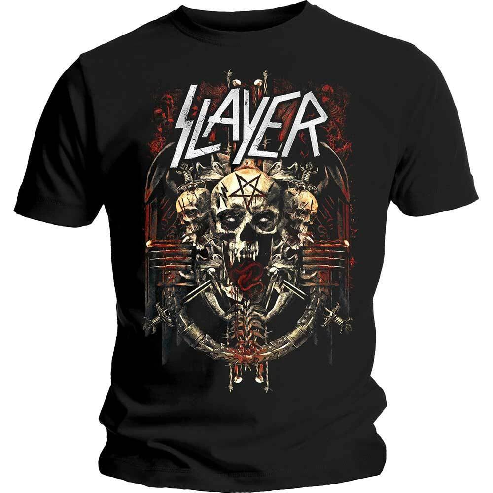 Official Slayer T Shirt Demonic Admat Black Classic Rock Metal Band Tee Unisex L