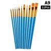 Detail Painting Brushes Set Professional Round Flat Nylon Hair Watercolor Paint Brush For Kid Students Artists Oil Painting Tool