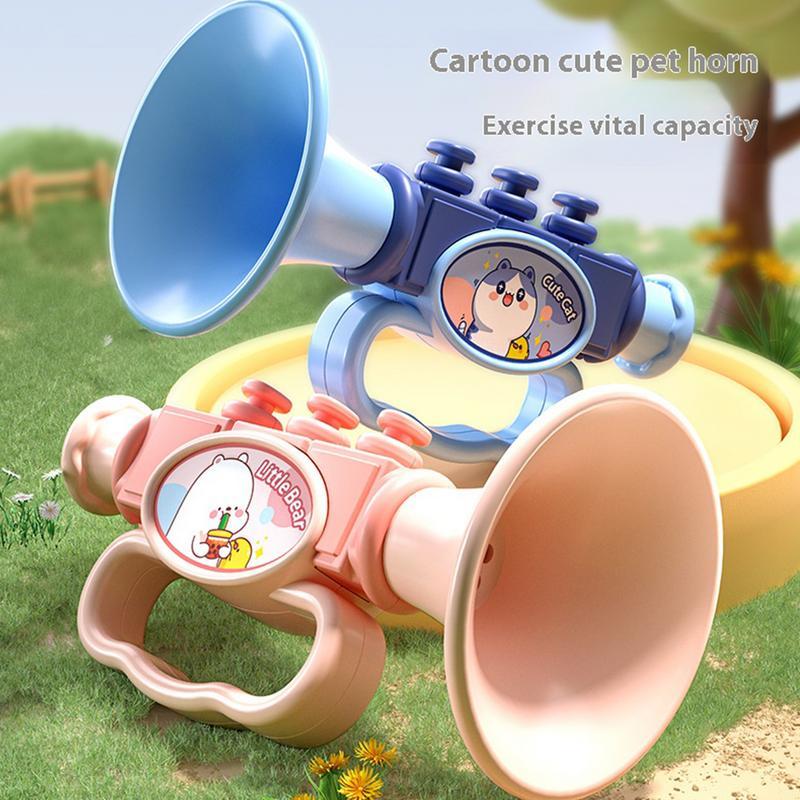 Kids Trumpet Cute Mini Trumpet Cartoon Clarinet Blow Horn Noise Makers Learning and Educational Toys for Children Boys Girls