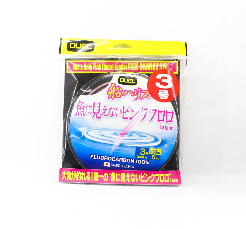Yo Zuri Duel Pink Fish Cannot See Fluorocarbon 100m No3 6kg H4397-SP (8491)