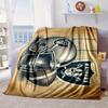 Football Club Emblem Blanket Flannel Blanket for Bed, Sofa, Camping, Hiking, Picnic Essentials, Gift for Family Fan Gifts