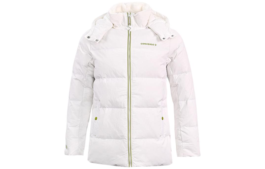 Converse Down Jackets Women s White Hooded Moderate Other 10023712-A02 M