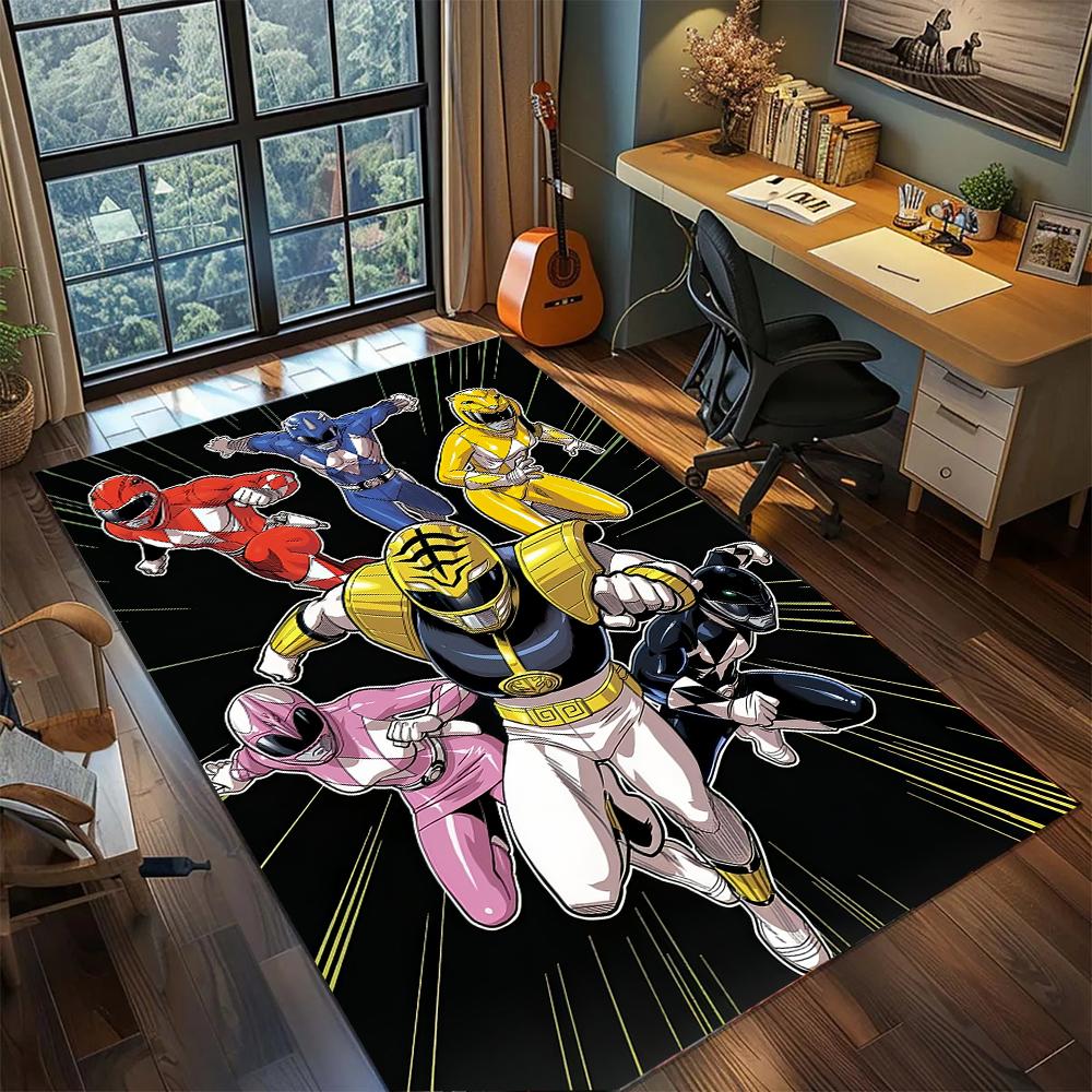 Legendary Super Sentai Ninja Style Rug Carpet Large Area Rug Non Slip Washable Floor Mat Gamer Room Bedroom Home Decor
