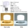10pcs USB Plug LED Reading Lamps Eye Protection Round Light for Computer Mobile Power Small Book Night Light