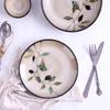 Bairun Ceramic American-Style Bowls & Plates Set - INS Style, Underglaze Color, Ideal Housewarming Gift & Tableware for Dinner or Noodles.