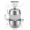 MAXCOOK 304 Stainless Steel 32cm 2-Layer Steamer Pot