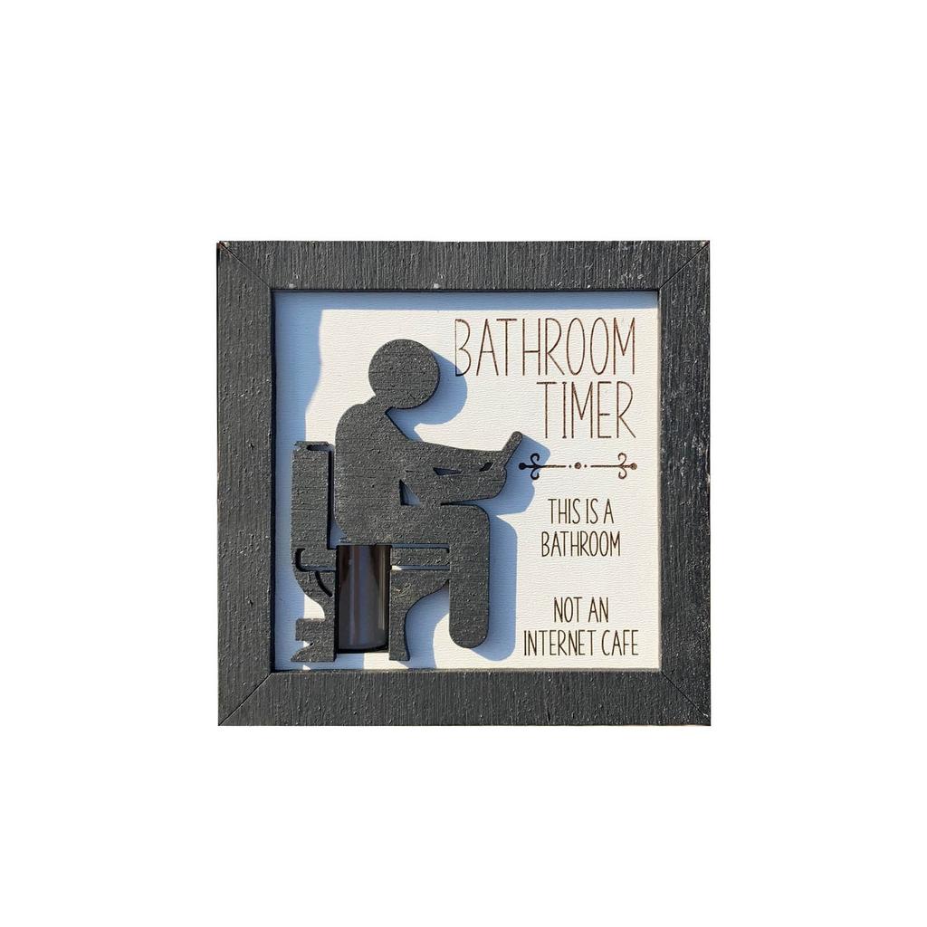 Bathroom Decoration Funny Stool Toilet Ornaments Bathroom Timer Home Decoration Pendant Timer For Men Husband Dad Funny Gift