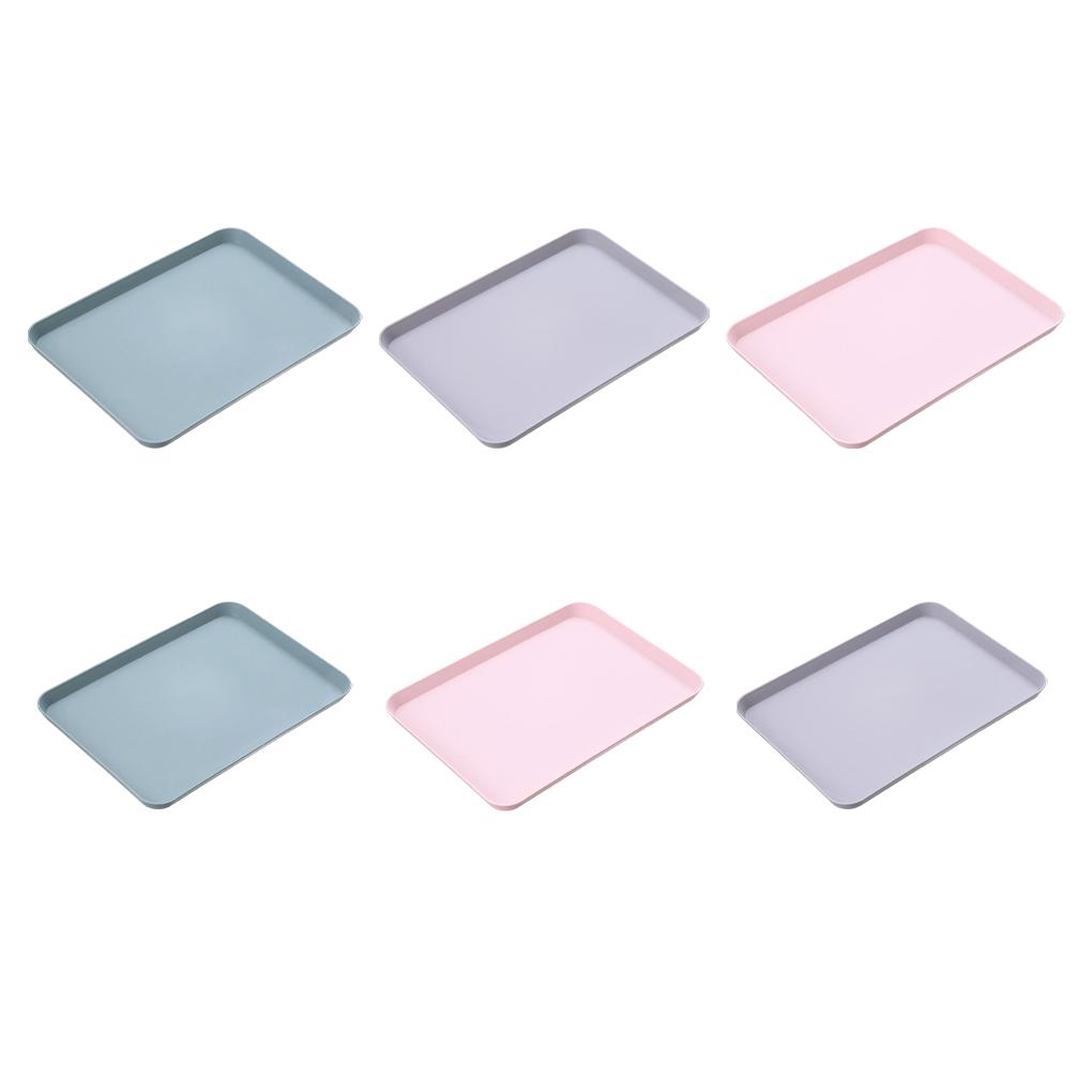 Plateau rectangulaire en plastique multifonctionnel pour diverses utilisations Plateau à thé rectangulaire en plastique Plateaux de cuisine