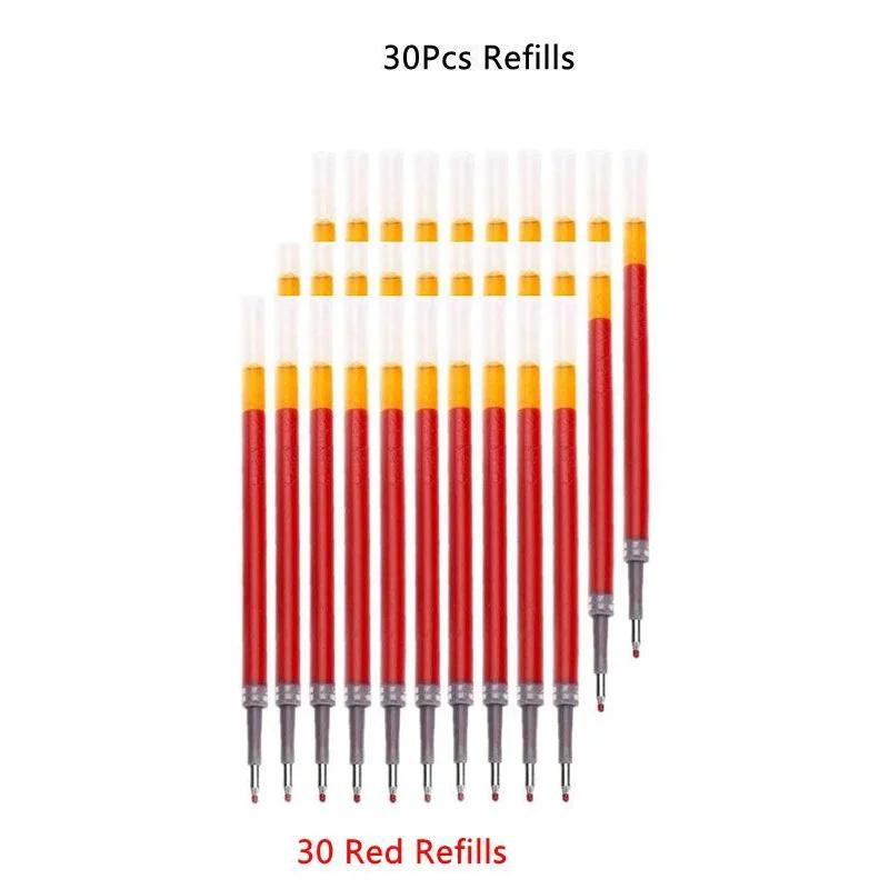 13-30Pcs 0.5mm Fine Point Retractable Gel Pens, Black Ink, Soft Anti-Slip Grip, Smooth Writing, Office & School Stationery Set