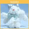Plush Colorful Bunny Keychain Cozy Longeared Rabbit Stuffed Doll Perfect For Gifts