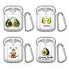 Avocado Family Silicone Case For Apple Airpods 1 or 2 Shockproof Cover For AirPods 3 Pro Pro2 Transparent Earphone Protector Bag