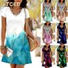 Fashion Summer Spring Short Sleeve O-Neck Casual Dresses
