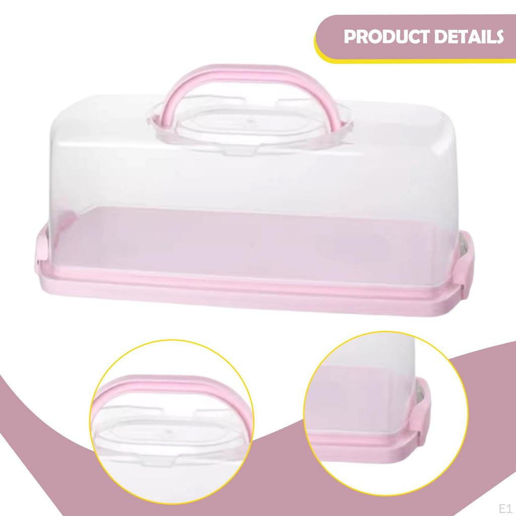 Scatola Contenitore per Torta con Manico, PP Trasparente, Scatola Portaoggetti Portatile, Adatta per il Trasporto