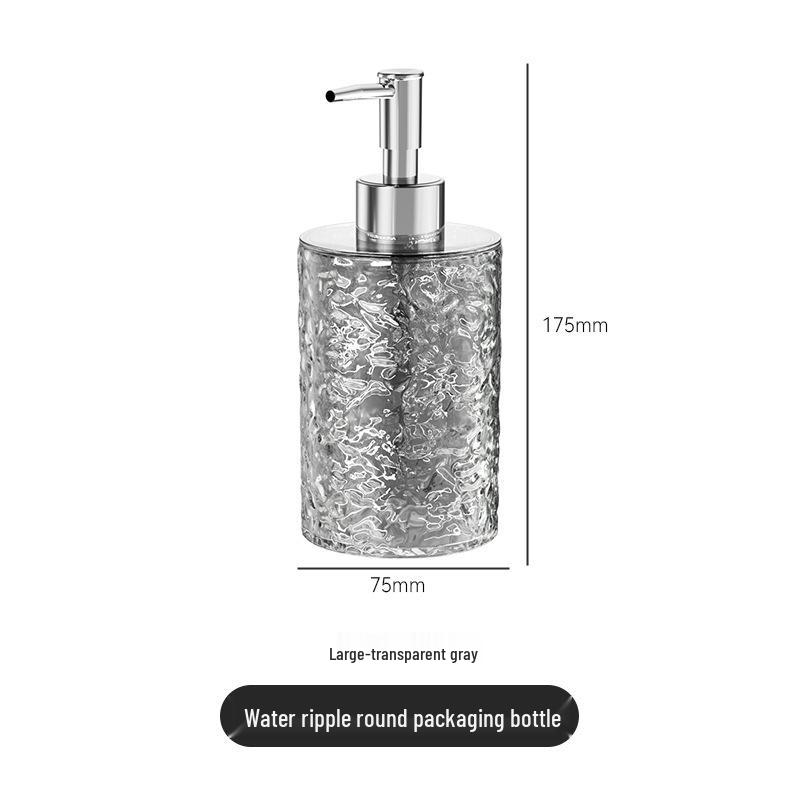 Luxury Water Ripple Dispenser Set: Travel Bottles for Hand Soap, Shampoo, and Shower Gel.