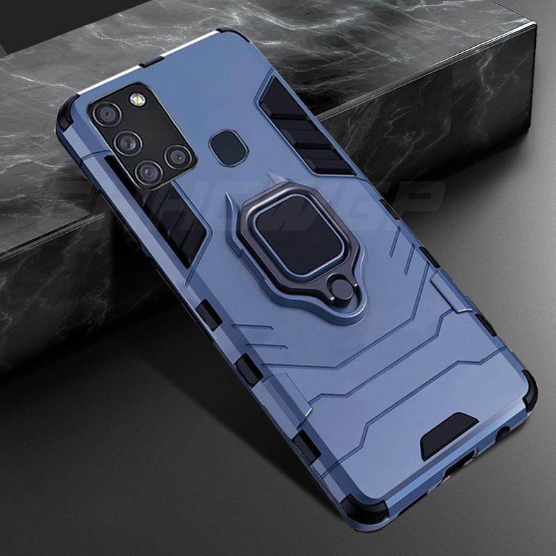 Pancerz magnetyczny etui z pierścieniem na palec do Samsung Galaxy A21S A51 A71 AA50 A70 A30 A01 A11 A21 A31 A41 A40 A20 A10 S20 Ultra S10 S9 Plus S10e uwaga 10 okładka