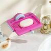 Rotatable Suction Cup Soap Dish Wall-Mounted Multi-color Sponge Soap Box Dual-Use Save Space Bathroom Shelf Bathroom Accessories