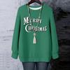 Ladies' Christmas Printed Round Neck Long Sleeved T-shirt Sweatshirt Top