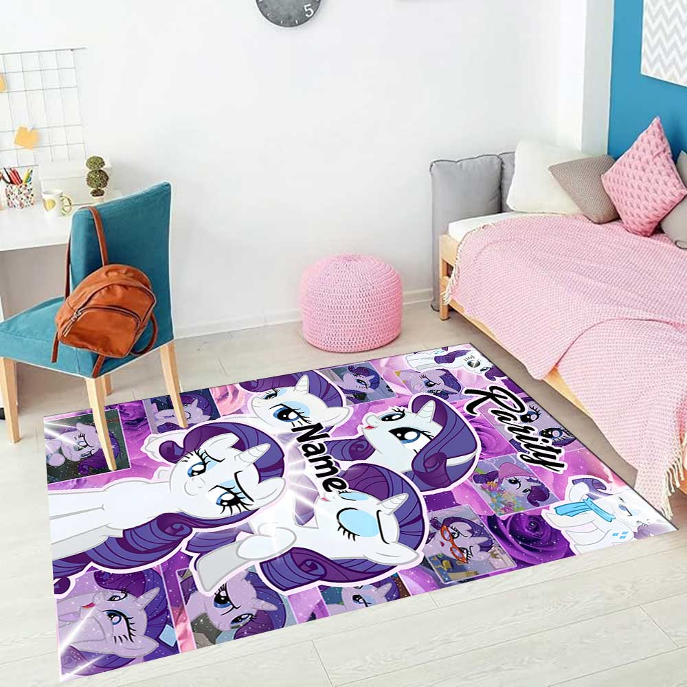 Little Pony (5) Customize your name rug, office chair cushion, home bedroom living room gift.