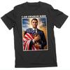 Eu Sou Charlie Kirk Patriótico EUA Cristão Jesus Estampado Design Camiseta Confortável e Respirável Macio Moderno Roupas Masculinas