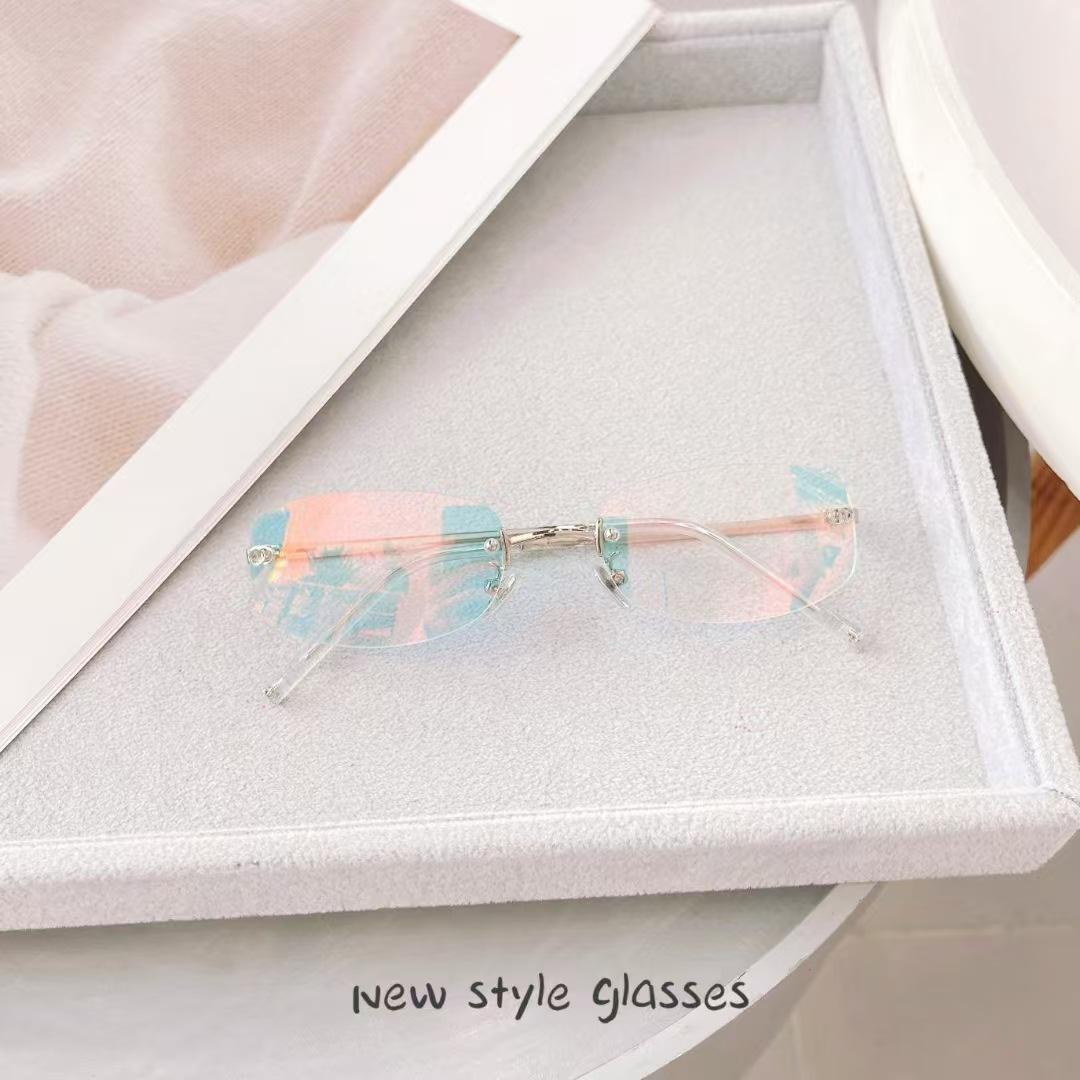 Korean Style Sunglasses Women Fashion Trendy Rimless Sun Glasses for Women Holiday Travelling Men s Sunglasses