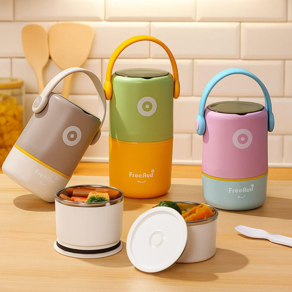 Sealed Stainless Steel Lunch Box 580/820ml Insulated Lunch Box Food Storage Container  for Home