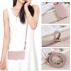 For Samsung Galaxy S25 Edge S24 S23 S22 S21 Ultra FE Wallet Case with Mirror, Wristlet & Crossbody Strap, Zipper Card Holder
