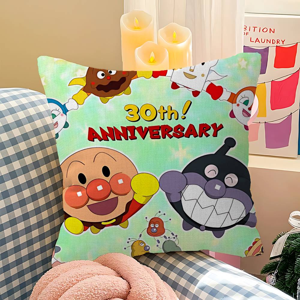 Classic Anime AAnpanmans Cushion Cover Pillowcase Upholstery Sofa Throw Pillow Home Decor Pillowcas