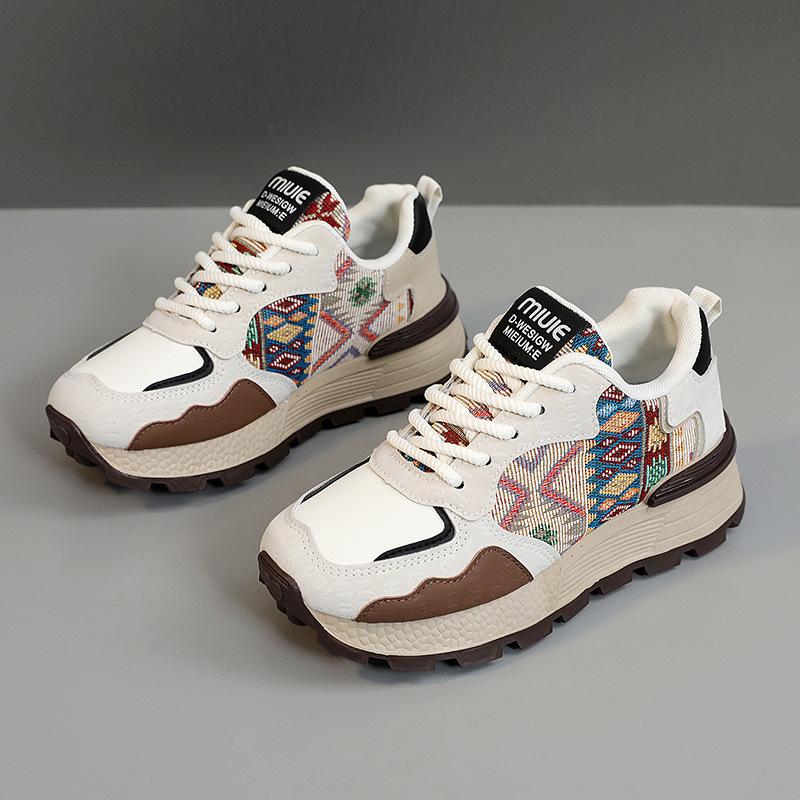 

[Индивидуальный] QZH3380 популярные 2025 новые ретро немецкие тренировочные кроссовки женские летние универсальные студенческие толстая мягкая подошва 40