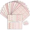 24 Blatt Blumendruck Scrapbook-Papier 6 Zoll Hintergrundpapier Dekoratives Papier Bastelbedarf DIY