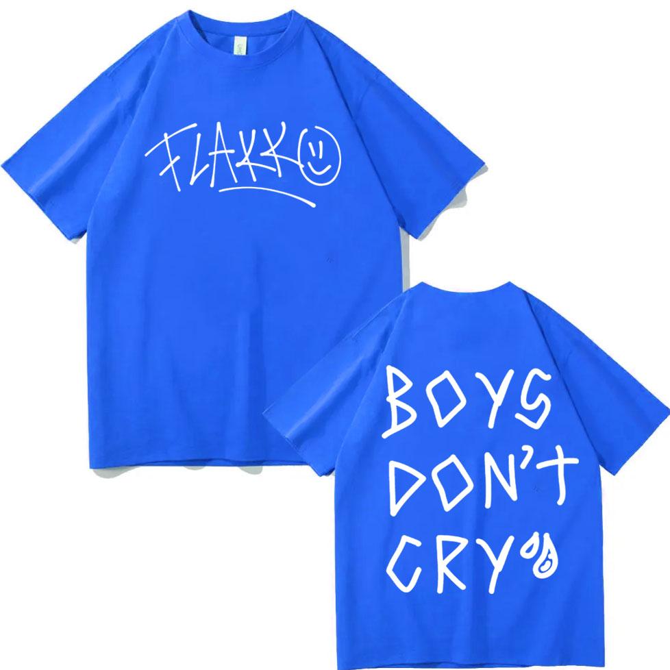 Rels B Flakk Smile Tshirt Boys Dont Cry Letter Print T Shirts Fashion Casual Oversized Short Sleeve Tshirts Unisex Streetwear