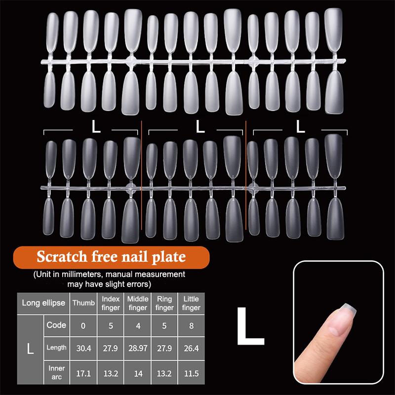 100pcs Press On Nail Tips Full Cover Ultra-Thin False Nails Patches Gel Nails Extension System Clear Fake Nails Art Accessories