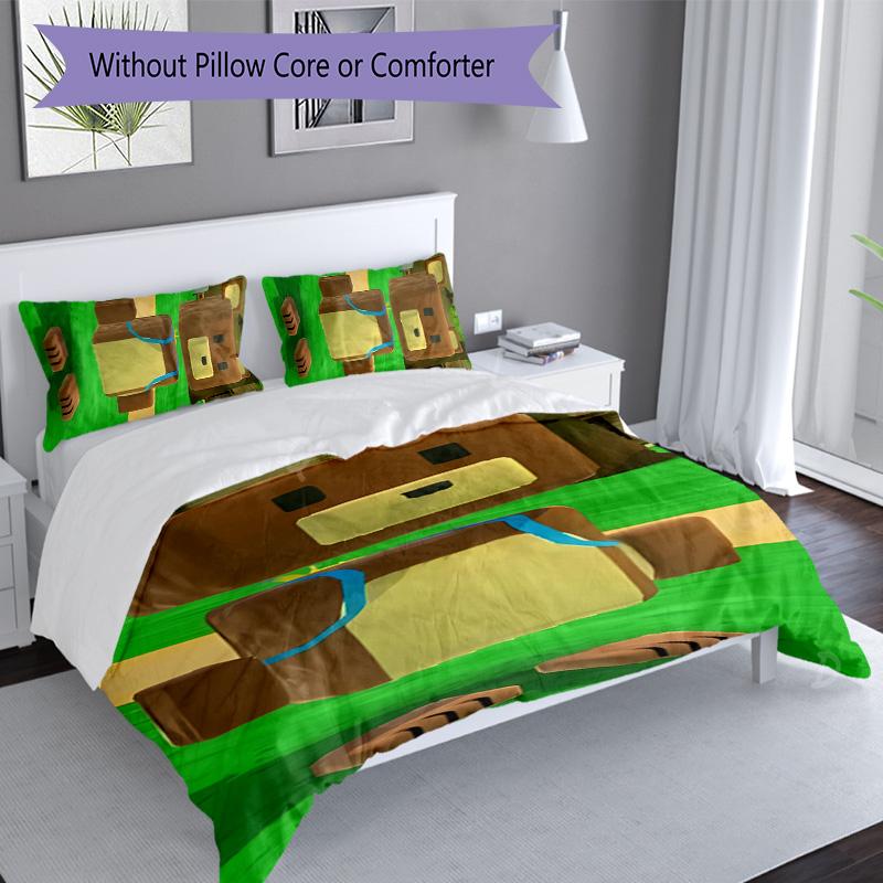 3pcs Game Super Bear Adventure pattern bedding set duvet cover set includes duvet cover &pillowcases, perfect all season bedroom decoration & gift