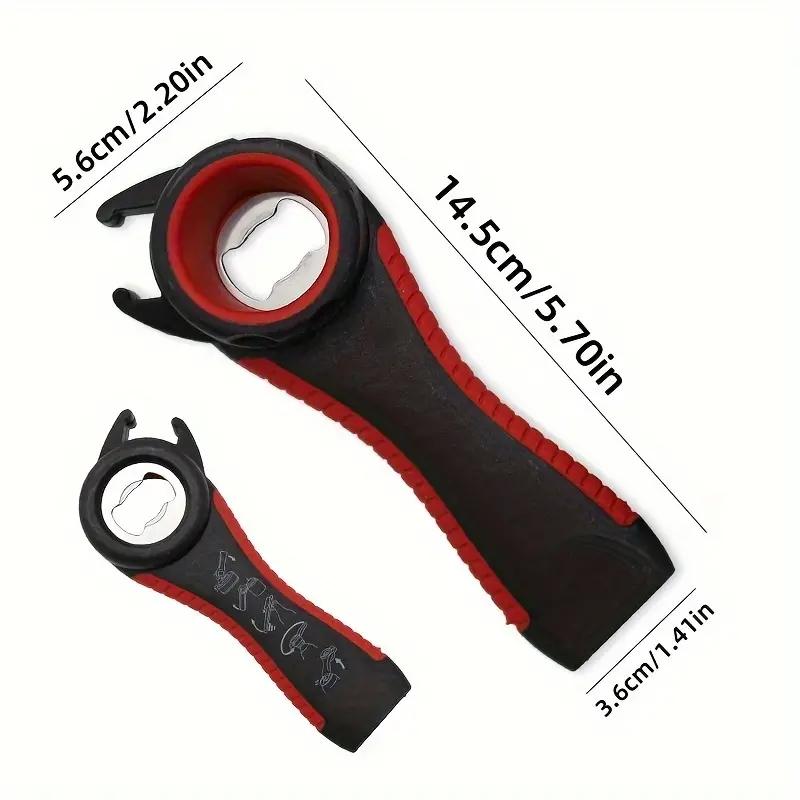 1Pc Multifunctional 5-in-1 Beer Bottle Can Opener Kitchen Anti-Slip Beer Cap Rotary Bottle Opener Kitchen Tool