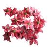 Shiny Artificial Poinsettia Flowers 524PCS for Christmas Decoration