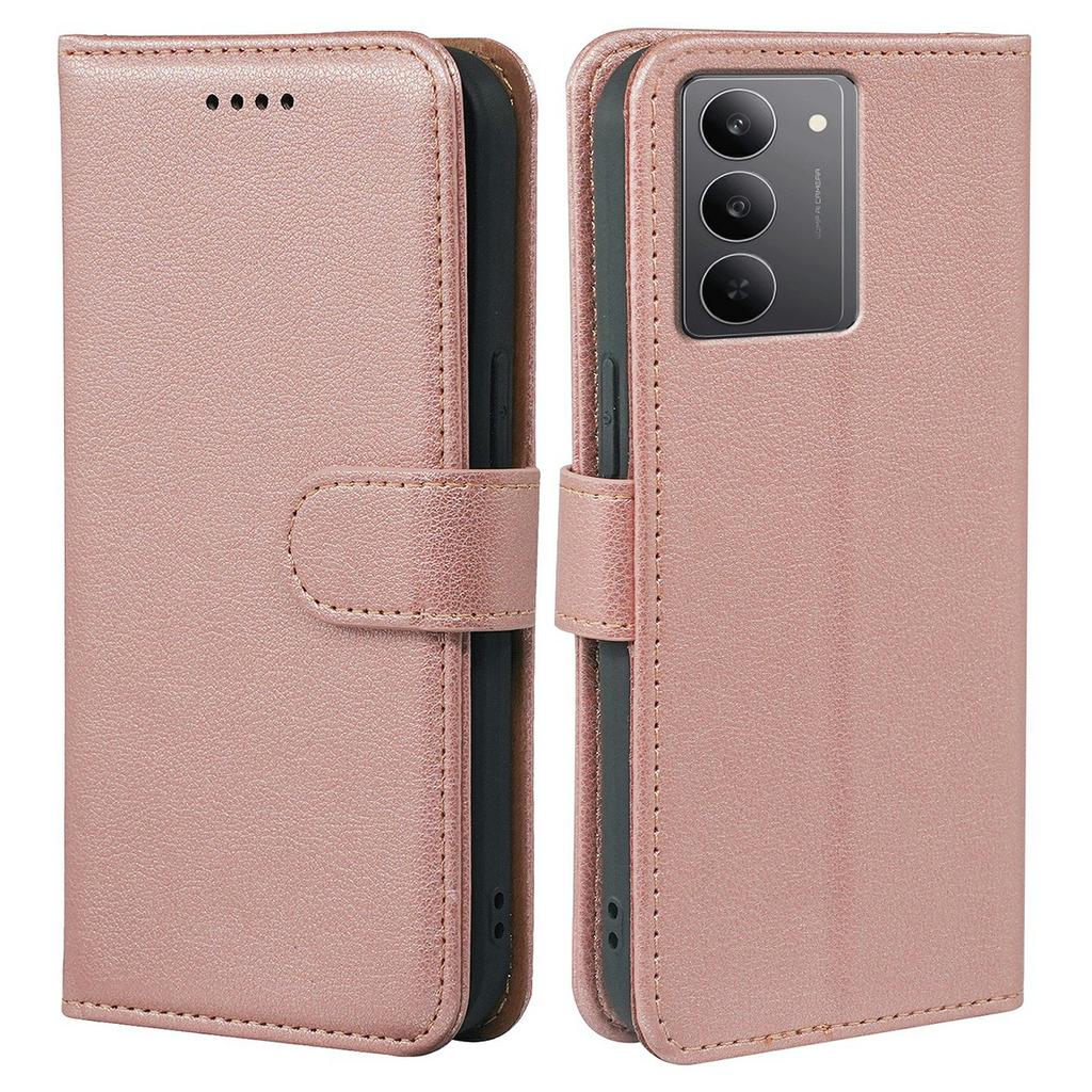For Realme V60 Pro 5G/14x (India) 5G Case RFID Blocking Wallet Litchi Texture Leather Phone Cover Magnetic Clasp