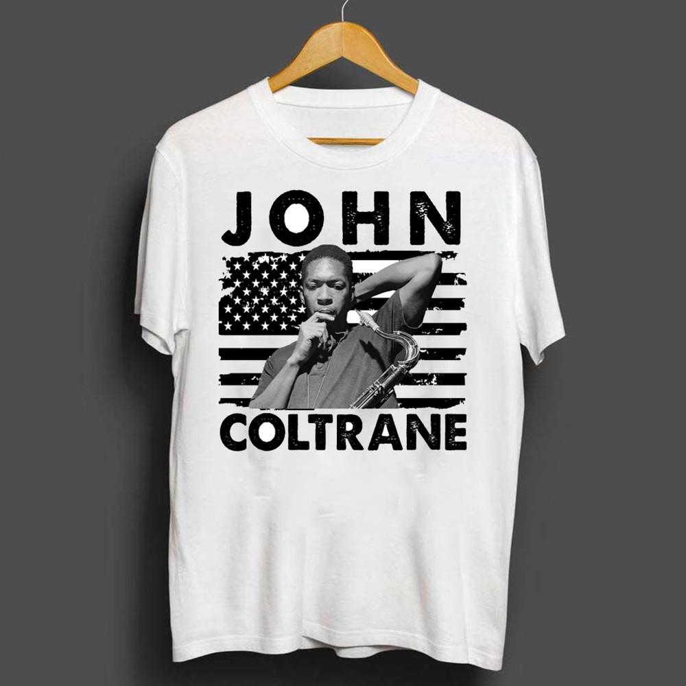 Vtg John Coltrane American Star Heavy Cotton White All Size Unisex Shirt DI078 Unisex T-Shirt M