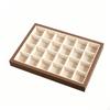 Walnuss Schmuckschale Vitrine Holz Display-Etui Ohrring-Organizer für Frauen, Kommode