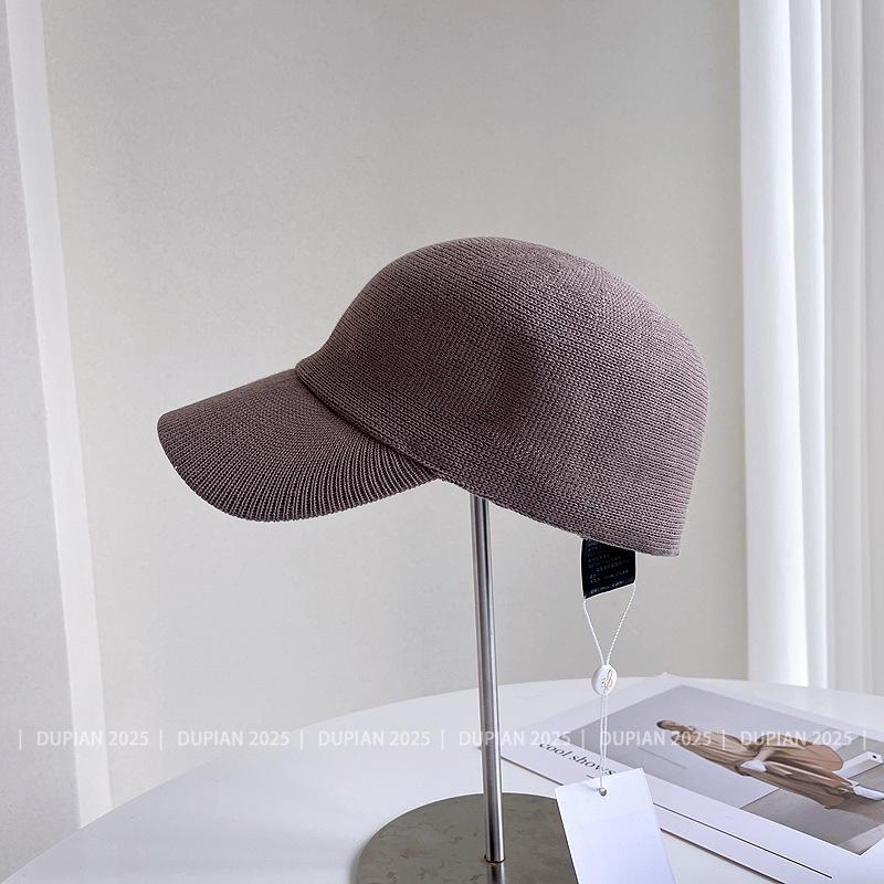 Japanese Simple Breathable Knitted Cap Women's Summer Elegant Versatile Equestrian Hat Outdoor Travel Sun Baseball Cap