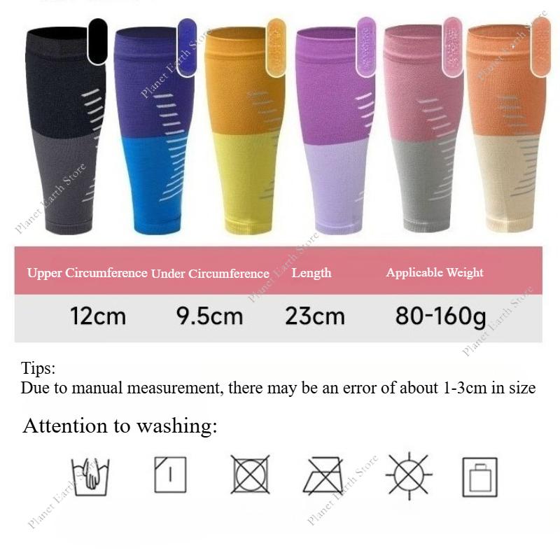 1 Pair Running Athletics Calf Compression Sleeves Knee Pads Protection Sports Safety Unisex Professional Pressure Leg Sleeves